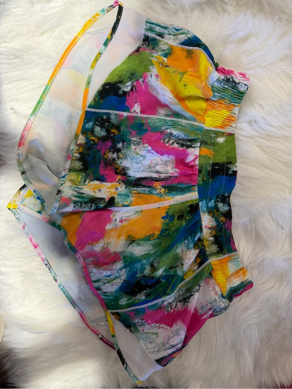 lululemon athletica Multicolor Abstract Print Athletic Shorts